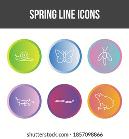 Unique Spring Vector Icon Set