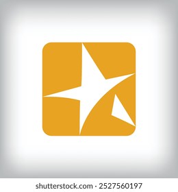 Unique square geometric star logo design. Company, success and corporate company design.