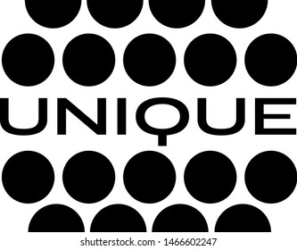 UNIQUE stamp on white background