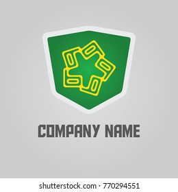 Unique Star logo design with shield