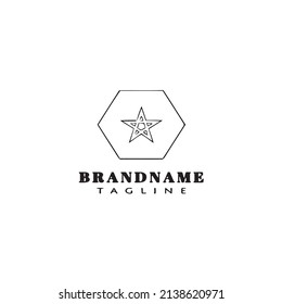 unique star logo icon design template modern vector cute