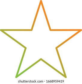Unique Star Vector Line Icon