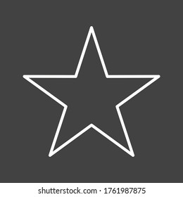 Unique Star Vector Line Icon
