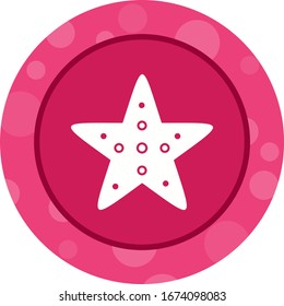 Unique Starfish Vector Glyph Icon