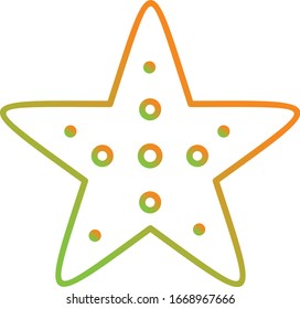 Einzigartiges Symbol für die Vektorillustration von Starfish