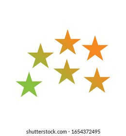 Unique Stars Vector Glyph Icon