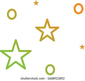 Unique Stars Vector Line Icon