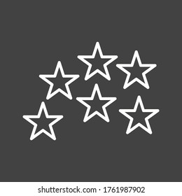 Vectorliniensymbol mit einzigartigen Sternen