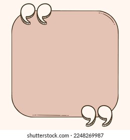 Unique stiker overlay quote bubble