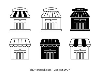 Unique Store Vector Silhouettes for Art and Design Usage, High-Resolution Collection of Store and Shop Silhouettes for Print and Web, store, shop, mall, silhouette, market, products, inventory, sale