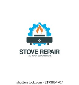 Unique Stove Repair Logo Vector Graphic