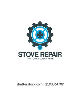 Unique Stove Repair Logo Vector Graphic