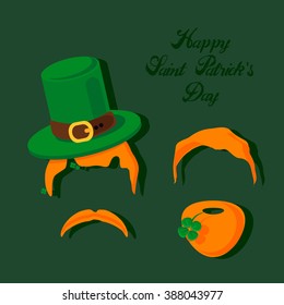 Unique ?ard for St.Patrics's Day. Vector art. Congratulation card design isolated on background. Greeting poster or banner.