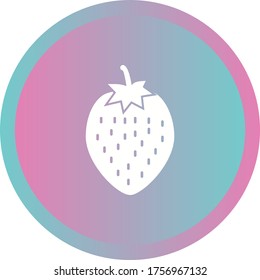 Unique Strawberry Vector Glyph Icon