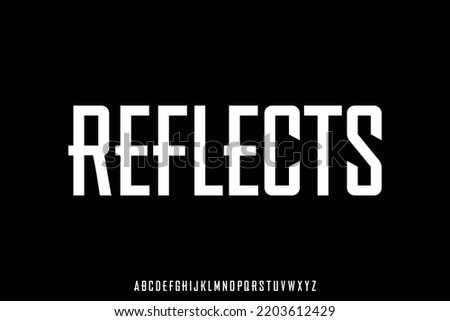 Unique strong condense display font vector