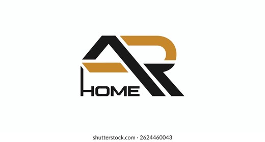 Unique and strong letter AR real estate logo design