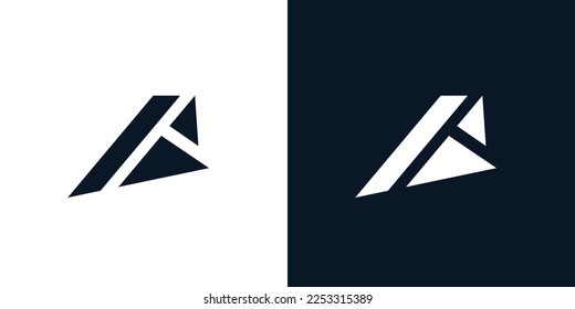 Unique and strong letter A initials logo design