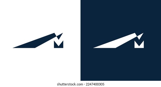 Unique and strong letter M initials logo design 
