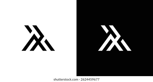 Unique and strong letter MH initials logo design