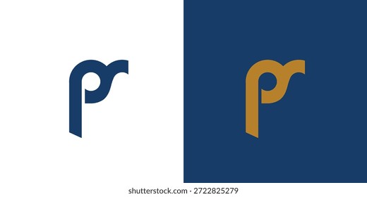 Einzigartiger und starker Buchstabe PS Initialen Logo-Design