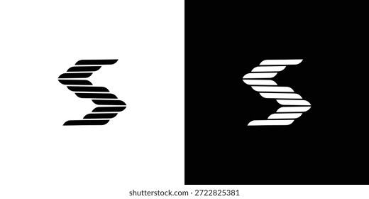 Einzigartiger und starker Buchstabe S Initialen Logo-Design