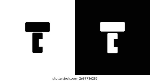 Letra única e forte TC iniciais logotipo design