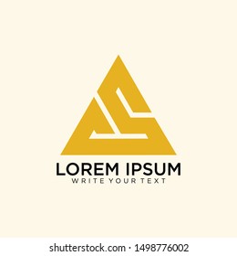 unique strong and luxurious triangle logo