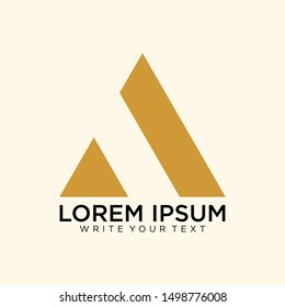 unique strong and luxurious triangle logo