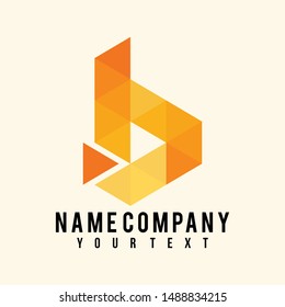 unique strong and luxurious triangle logo/b