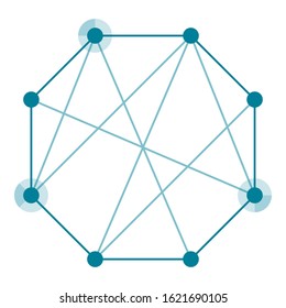 Unique structure, architecture icon, illustration, vector