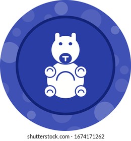 Unique Stuffed Toy Vector Glyph Icon