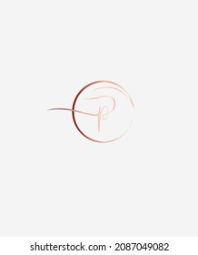 A unique and stunning handwritten letter P vector logo template