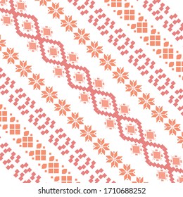 Unique style of embroidery pattern for bedroom decorative.