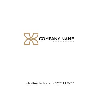 Unique Style golden and elegant initial X logo vector.
