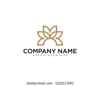 Unique Style golden and elegant initial M logo vector.