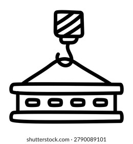 A unique style icon of girder lifting 