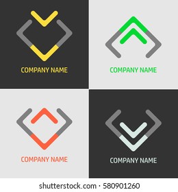 Unique style logos in four different forms