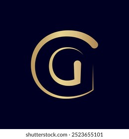 Unique style modern G letter logo design with awesome color