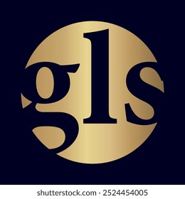 Unique style modern gls letter logo design with awesome color
