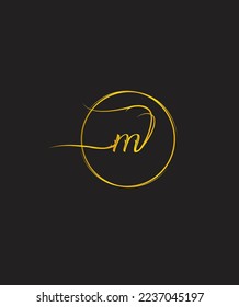 An unique style and modern look elegant style letter type M vector logo template 