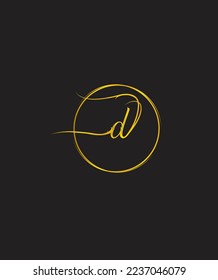 Estilo único y estilo moderno estilo elegante letra tipo de letra modelo de logotipo vectorial D 