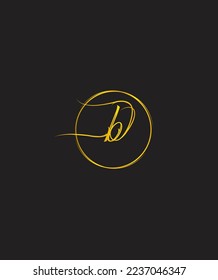 Ein einzigartiger Stil und ein modernes Aussehen, eleganter Stil, Schriftart B, Vektorlogo-Vorlage 