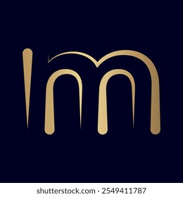 Unique style modern M letter logo design with awesome color
