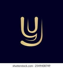 Unique style modern Y letter logo design with awesome color
