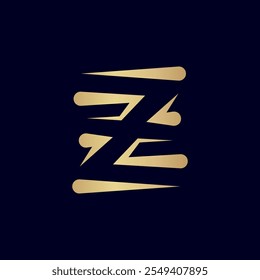 Diseño de logotipo de letra Z moderno de estilo único con un color impresionante
