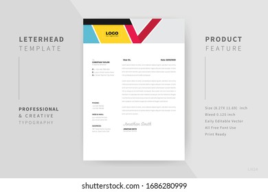 Unique Style Shapeable letterhead Template Design.