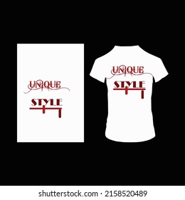 Unique style t-shirt design and text massage 