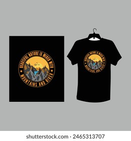 Unique style vector typography adventure t shirt design.