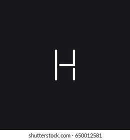 Unique stylish attractive connected L H initial based icon logo.