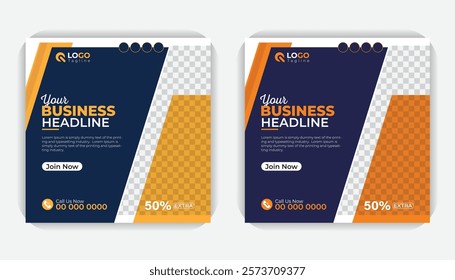 Unique and stylish Digital business marketing banner for social media post template, Corporate Square Flyer or web banner design.
